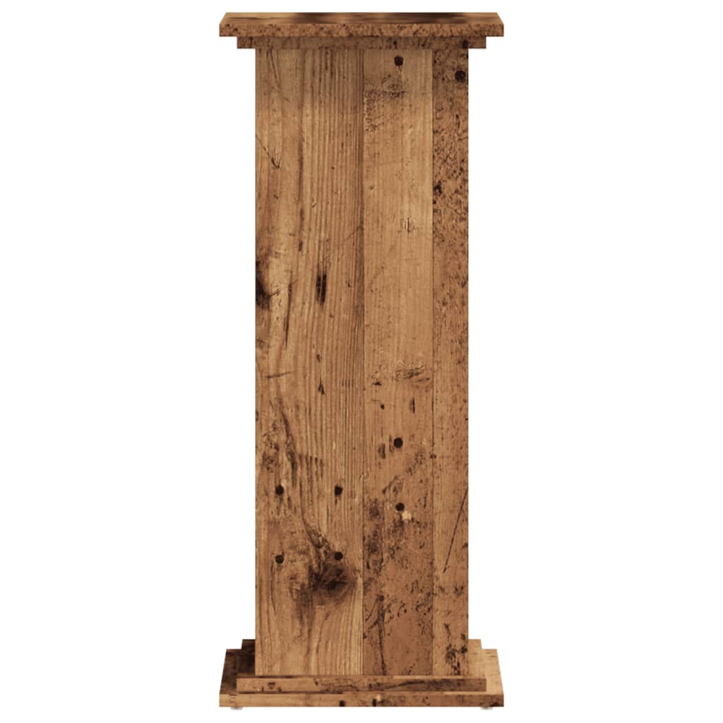 Supporto per Piante Legno Vecchio 33x33x80 cm Legno Multistrato 852976