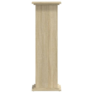 Supporto per Piante Rovere Sonoma 33x33x100cm Legno Multistrato 852980