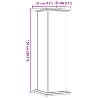 Supporto per Piante Legno Vecchio 33x33x100 cm in Truciolato 852985