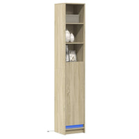 Credenza con LED Rovere Sonoma 36x32,5x200 cm Legno Multistrato 852126