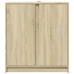 Credenza con LED Rovere Sonoma 77x34x85 cm in Legno Multistrato 852133