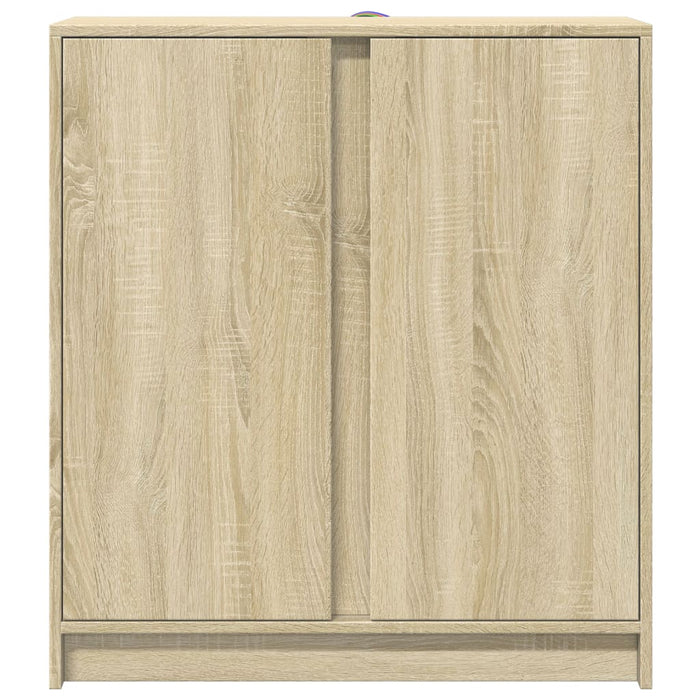 Credenza con LED Rovere Sonoma 77x34x85 cm in Legno Multistrato 852133