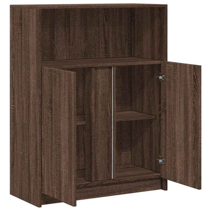 Credenza con LED Rovere Marrone 77x34x100 cm Legno Multistrato 852151