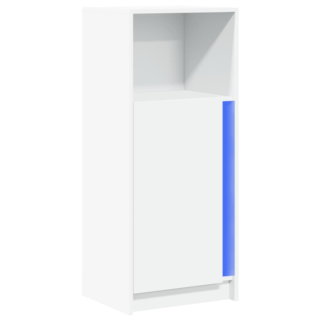 Credenza con LED Bianca 42,5x34x100 cm in Legno Multistrato 852152