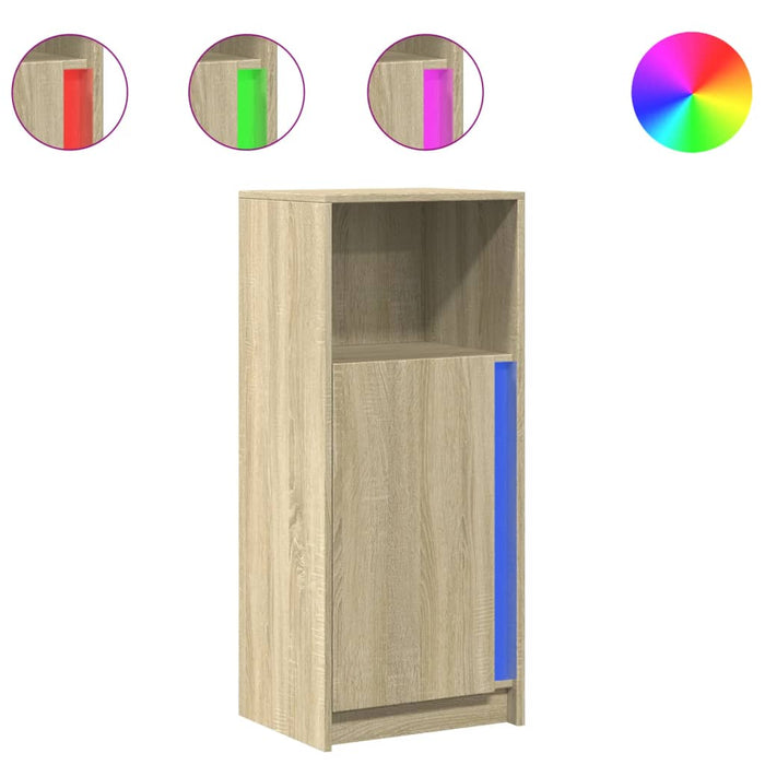 Credenza con LED Rovere Sonoma 42,5x34x100 cm Legno Multistrato 852154