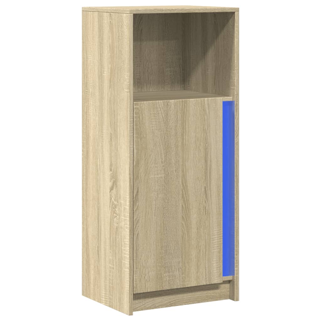 Credenza con LED Rovere Sonoma 42,5x34x100 cm Legno Multistrato 852154