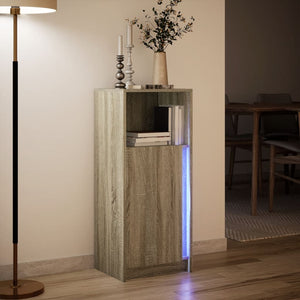 Credenza con LED Rovere Sonoma 42,5x34x100 cm Legno Multistrato 852154