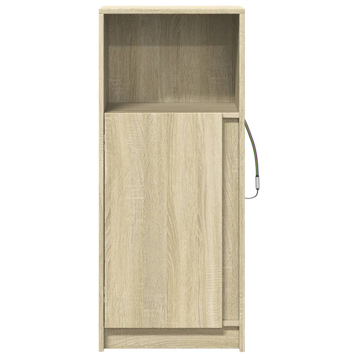 Credenza con LED Rovere Sonoma 42,5x34x100 cm Legno Multistrato 852154