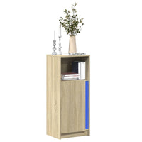 Credenza con LED Rovere Sonoma 42,5x34x100 cm Legno Multistrato 852154