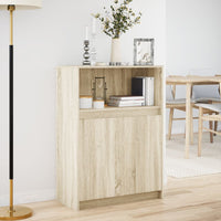 Credenza con LED Rovere Sonoma 72x34x100cm in Legno Multistrato 852161