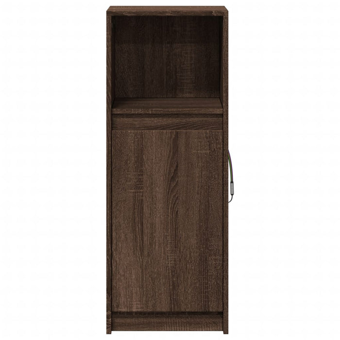 Credenza con LED Rovere Marrone 38x34x100 cm Legno Multistrato 852172