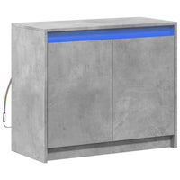 Credenza con LED Grigio Cemento 72x34x61 cm Legno Multistrato 852176