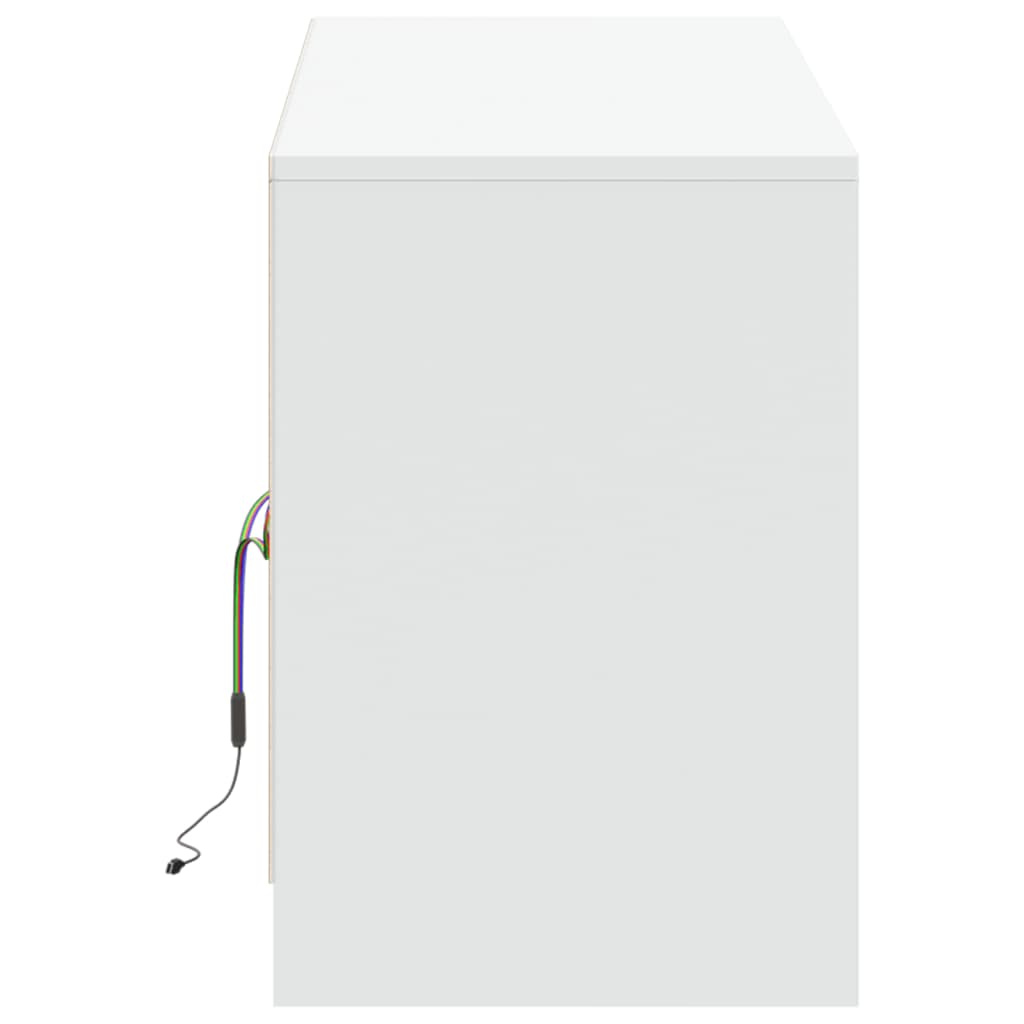 Mobile Porta TV con LED Bianco 139,5x34x50 cm in Truciolato 852194