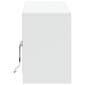 Mobile Porta TV con LED Bianco 139,5x34x50 cm in Truciolato 852194