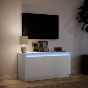 Mobile Porta TV con LED Bianco 100x34x50 cm in Truciolato 852208