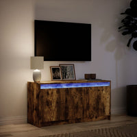 Mobile Porta TV con LED Rovere Fumo 100x34x50 cm in Truciolato 852212