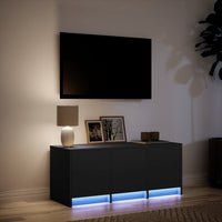 Mobile Porta TV con LED Nero 97x34x40 cm in Truciolato 852237