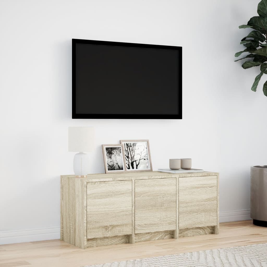 Mobile Porta TV con LED Rovere Sonoma 97x34x40 cm in Truciolato 852238