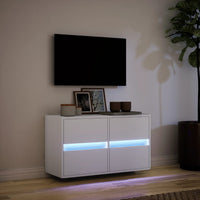 Mobile TV a Parete con Luci LED Bianco 80x31x45 cm 852285