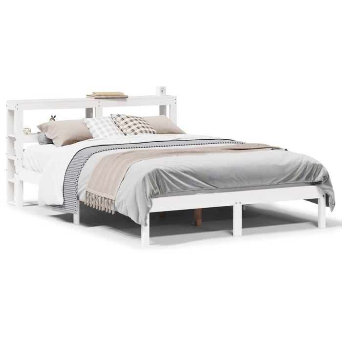 Letto senza Materasso Bianco 120x190 cm Legno Massello di Pino 3305711