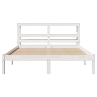 Letto senza Materasso Bianco 140x190 cm Legno Massello di Pino 3305715