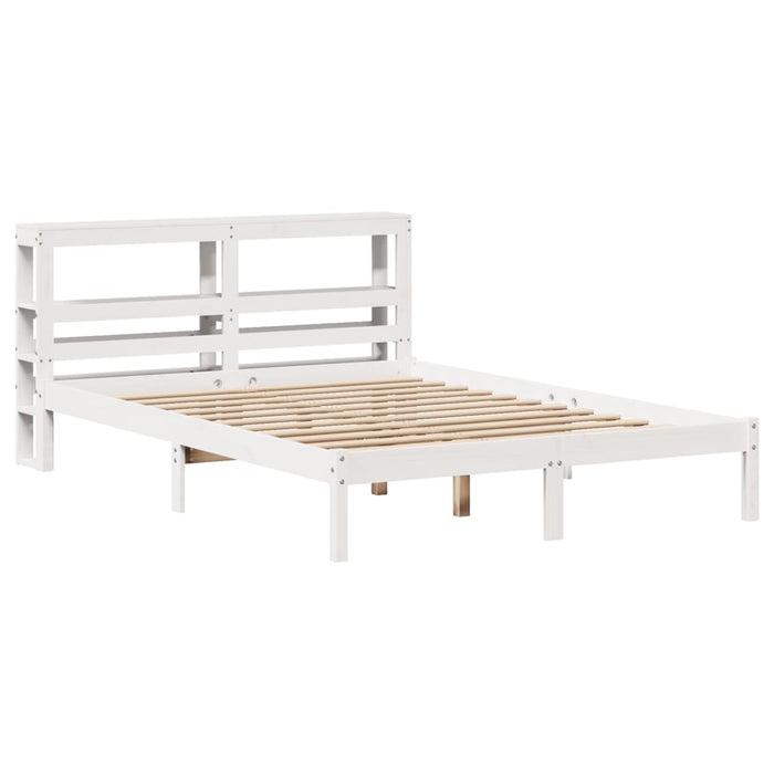 Letto senza Materasso Bianco 150x200 cm Legno Massello di Pino 3305725