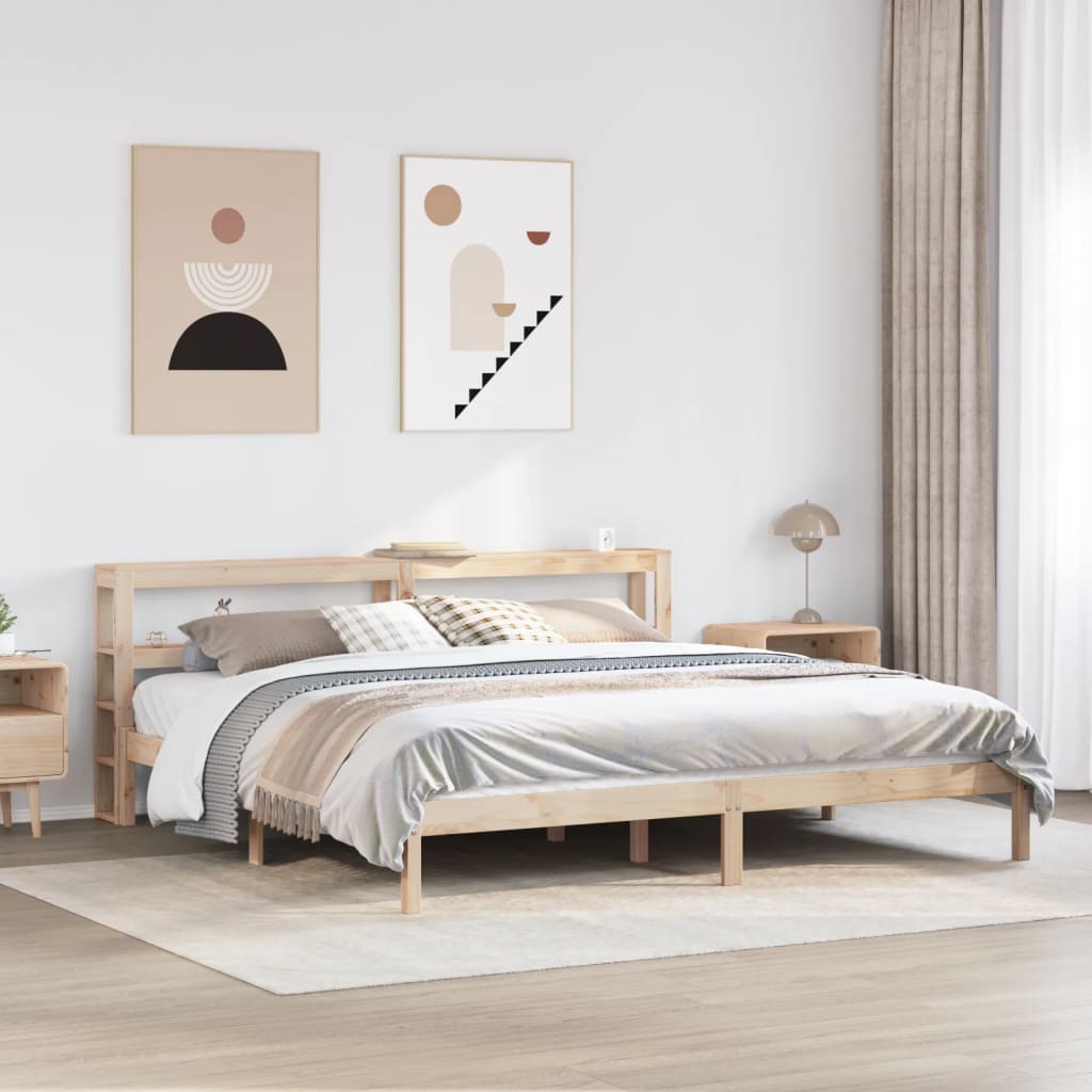 Letto senza Materasso 200x200 cm in Legno Massello di Pino 3305730