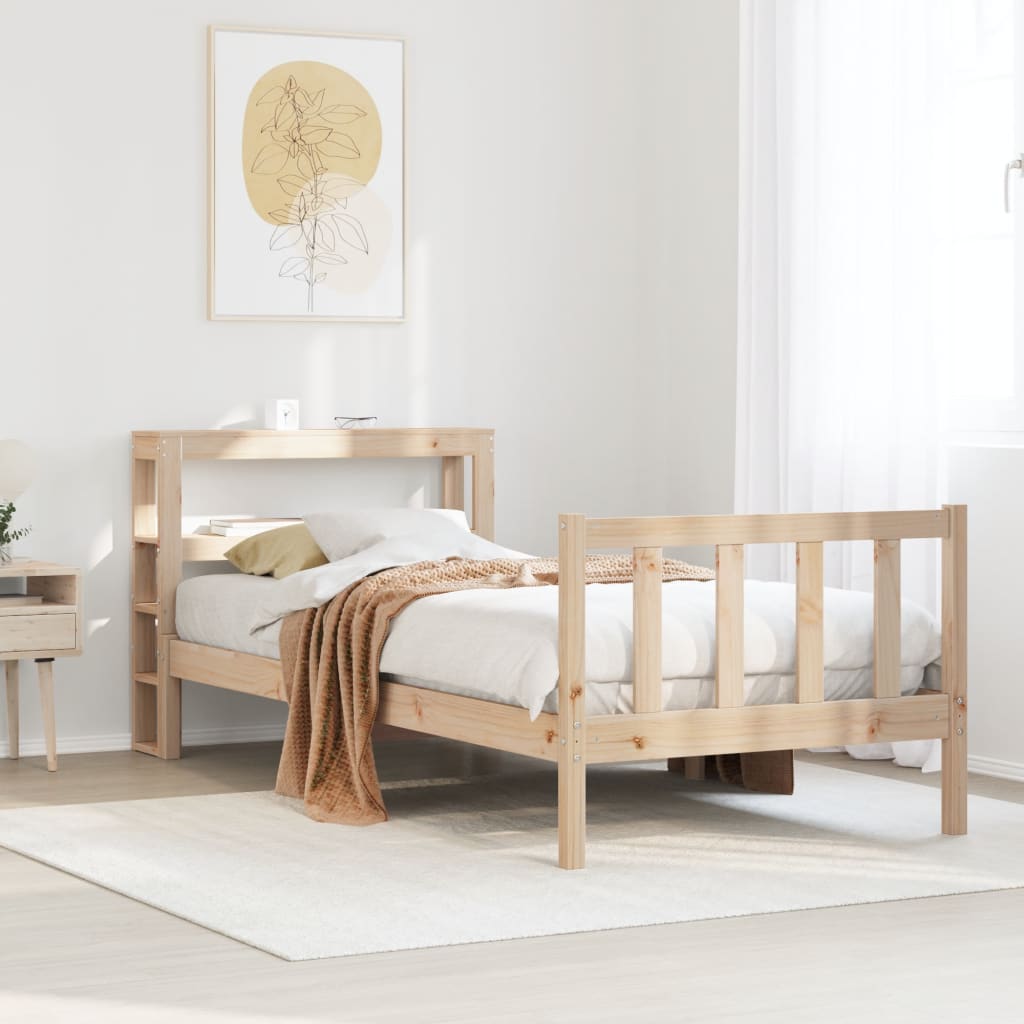 Letto senza Materasso 75x190 cm in Legno Massello Pino 3305745