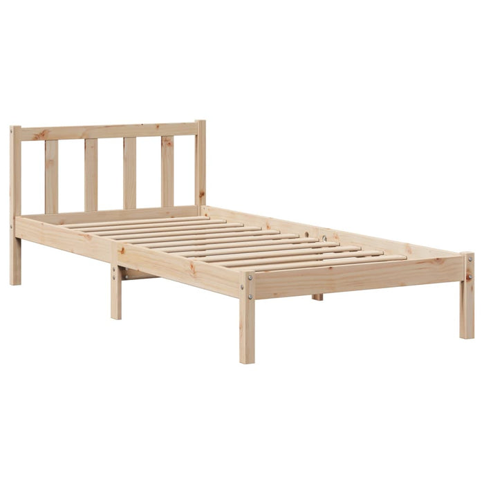 Letto senza Materasso 75x190 cm in Legno Massello Pino 3305745