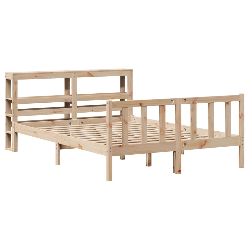 Letto senza Materasso 135x190 cm in Legno Massello di Pino 3305751