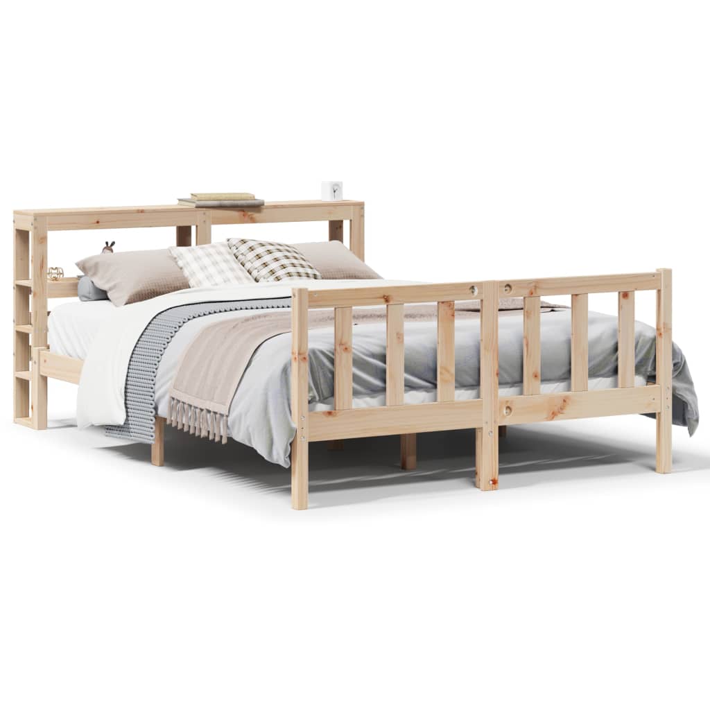 Letto senza Materasso 135x190 cm in Legno Massello di Pino 3305751