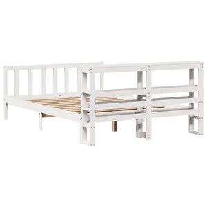 Letto senza Materasso Bianco 135x190 cm Legno Massello di Pino 3305752