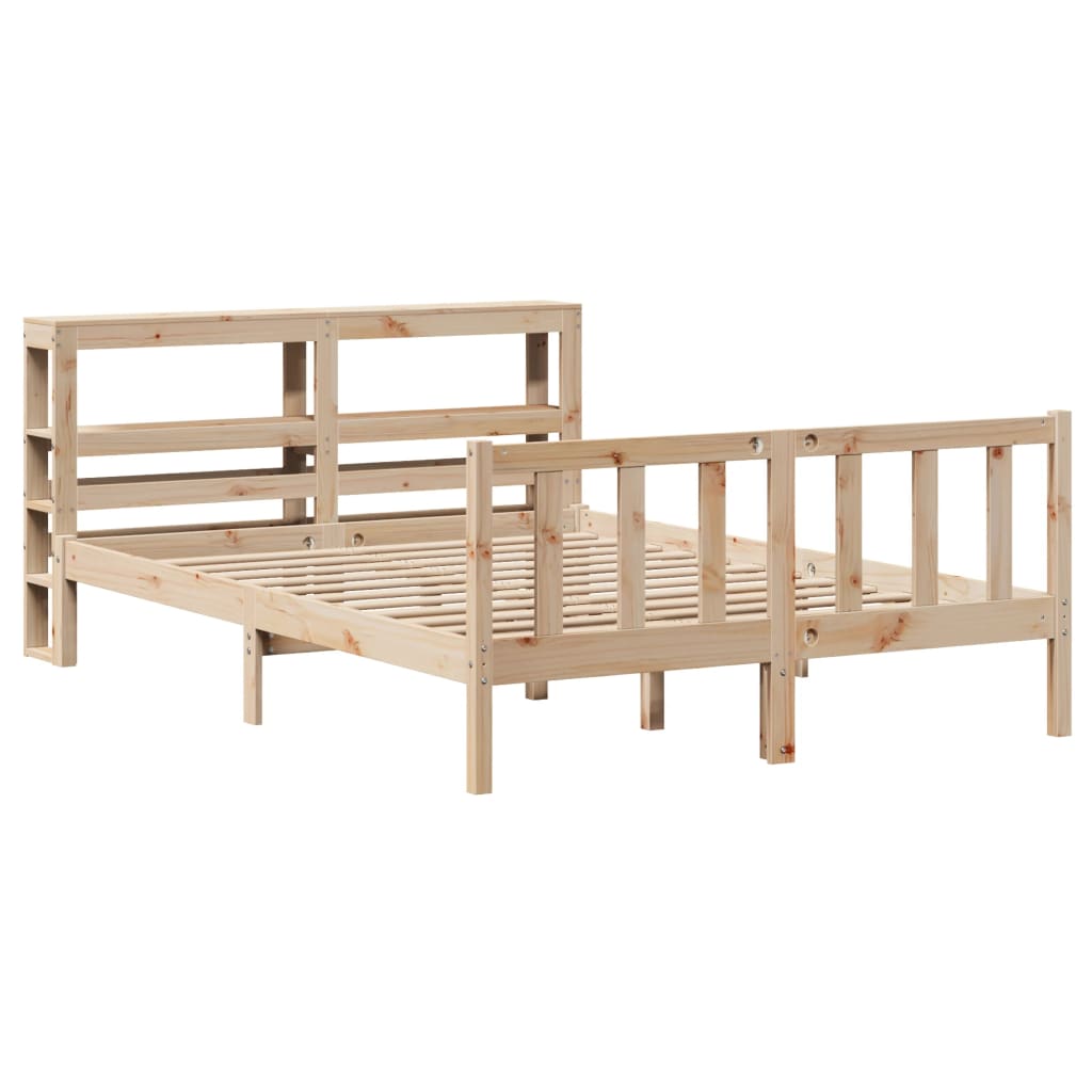 Letto senza Materasso 140x190 cm in Legno Massello di Pino 3305753