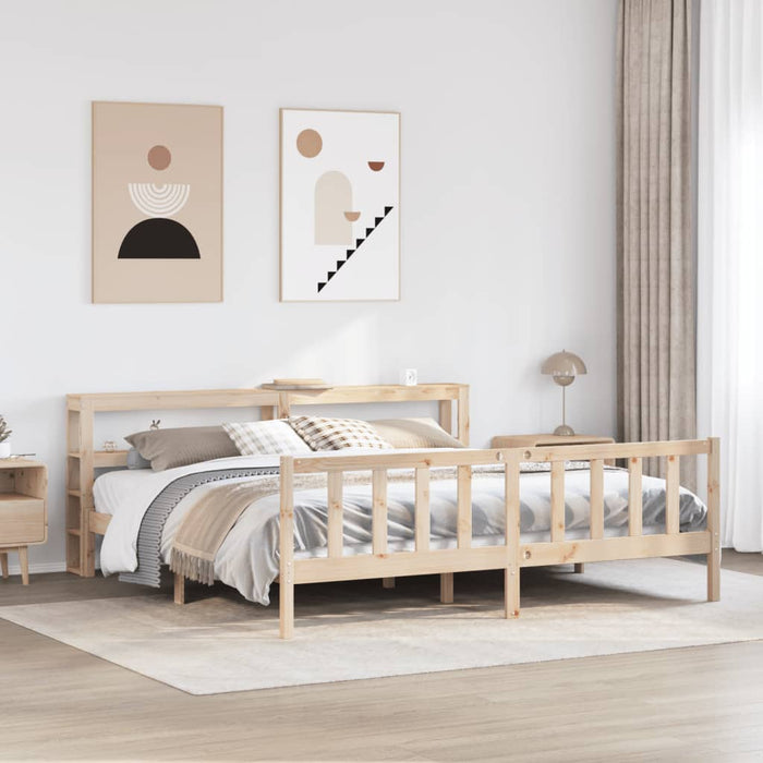 Letto senza Materasso 200x200 cm in Legno Massello di Pino 3305769