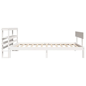 Letto senza Materasso Bianco 75x190 in Legno Massello di Pino 3305785