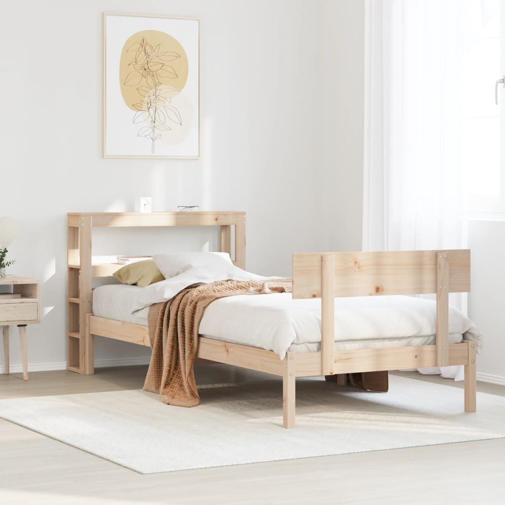 Letto senza Materasso 90x190 cm in Legno Massello di Pino 3305786