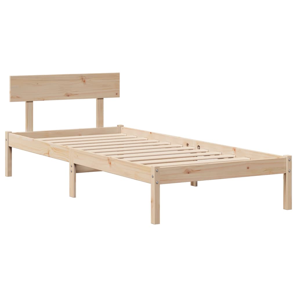 Letto senza Materasso 90x190 cm in Legno Massello di Pino 3305786