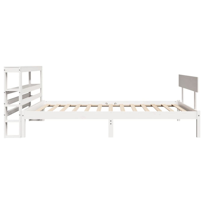 Letto senza Materasso Bianco 90x190 cm in Legno Massello Pino 3305787