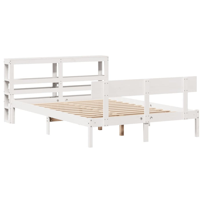 Letto senza Materasso Bianco 160x200 cm Legno Massello di Pino 3305805