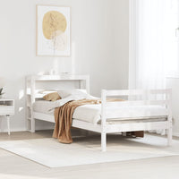 Letto senza Materasso Bianco 75x190 in Legno Massello di Pino 3305811