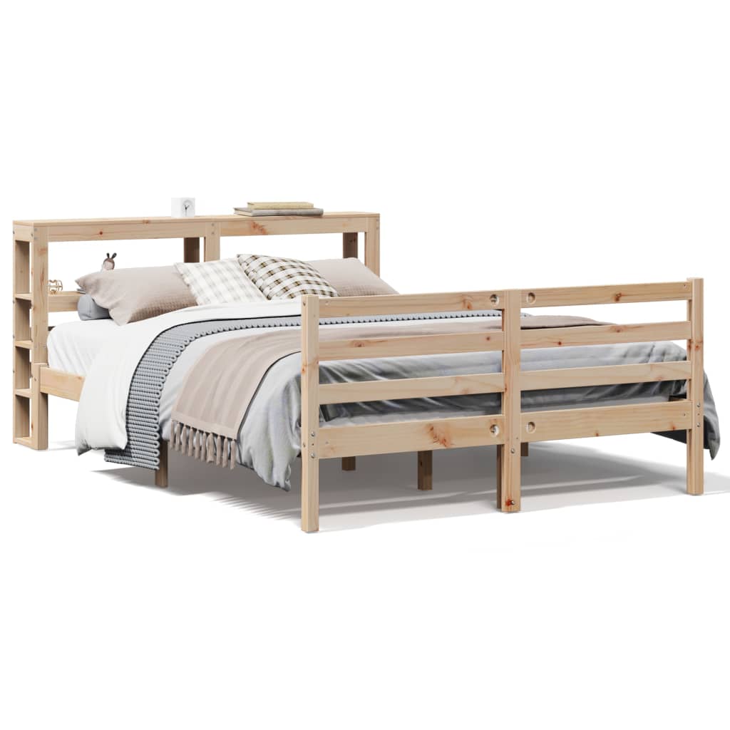 Letto senza Materasso 140x190 cm in Legno Massello di Pino 3305818