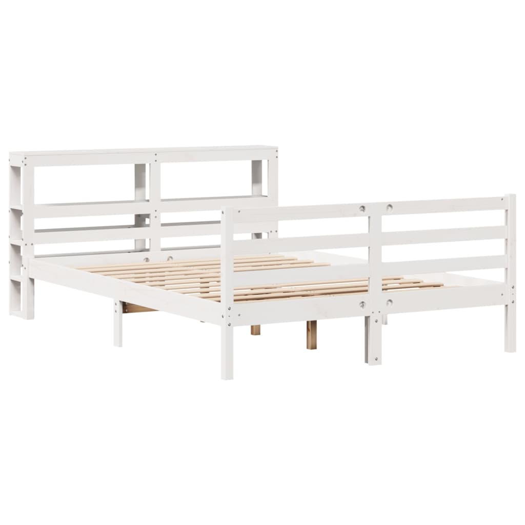 Letto senza Materasso Bianco 120x200 cm Legno Massello di Pino 3305825