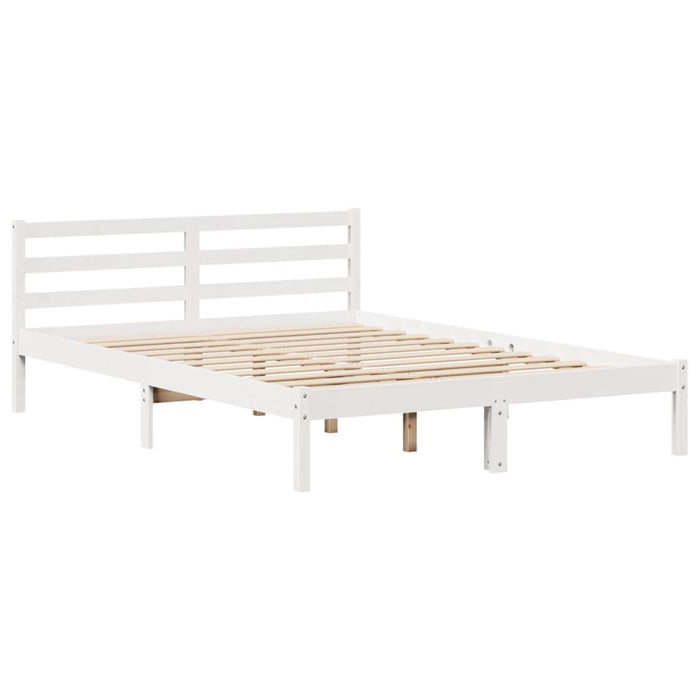 Letto senza Materasso Bianco 160x200 cm Legno Massello di Pino 3305831