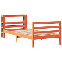 Letto senza Materasso Marrone Cera 90x200 cm Legno di Pino 3305841