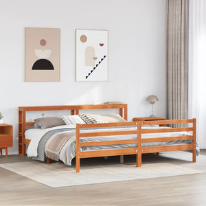 Letto senza Materasso Marrone Cera 180x200 cm in Legno di Pino 3305847