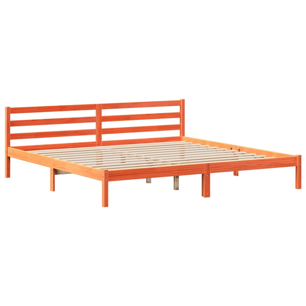 Letto senza Materasso Marrone Cera 180x200 cm in Legno di Pino 3305847