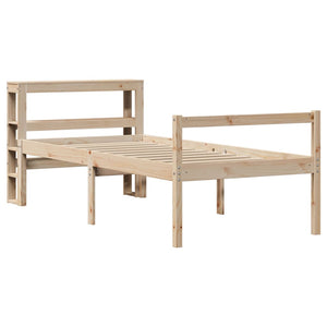 Letto per Anziani con Testiera 75x190 cm Legno Massello di Pino 3305849