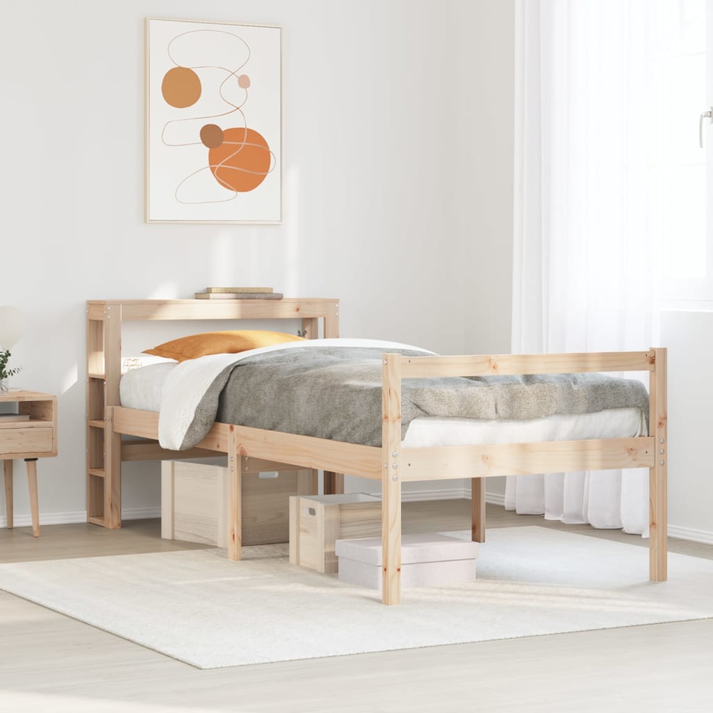 Letto per Anziani con Testiera 75x190 cm Legno Massello di Pino 3305849