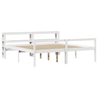 Letto Anziani con Testiera Bianco 200x200cm Legno Massello Pino 3305874