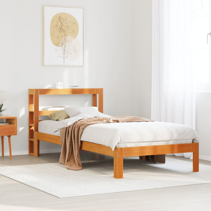 Letto senza Materasso Marrone Cera 75x190 cm in Legno di Pino 3306057